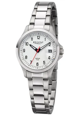 Produktbild von Regent Damen Uhr Metallarmband Metall Armbanduhr Analog silber URBA786
