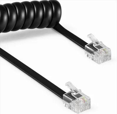 Obrázok produktu pre Allteq ALTQ-RJ11-CRLD-B-1.5, 1,5 m, RJ-10, RJ-10, čierny, samec, samec