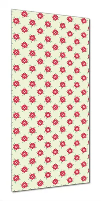 Produktbild von Wallario selbstklebende Duschrückwand 70 x 200 cm mit Motiv Muster mit Blüten und Blättern - Wandverkleidung mit Hochglanzlaminat in Glasoptik