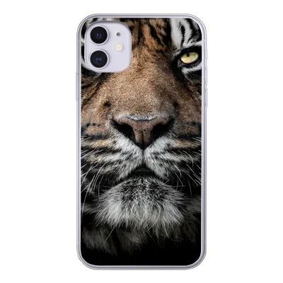 Produktbild von MuchoWow® Handyhülle Schutzhülle Hülle für iPhone 11 Tiger - Nahaufnahme - Tier Silikon Softcase Handy Hülle - Handytasche