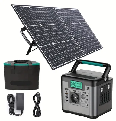 Zdjęcie produktu dla Stacja zasilania – Przenośny generator – Mobilny akumulator – Zasilanie awaryjne – Energia słoneczna – Pojemność 518 Wh