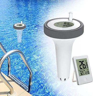 Produktbild von Digitalpool -Thermometer, WiFi -Thermometer digitales, LCD -Display, IPX7 -Schwimmbad, Teich, Außensystem
