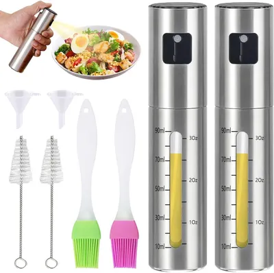 Produktbild von Ölsprühflasche 100 ml, 2 Stück, Edelstahl, für Küche