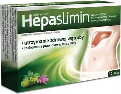 Zdjęcie produktu dla Hepaslimin kompleks funkcji wątroby wsparcie zdrowia cholina 30 tabletek
