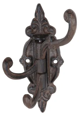 Produktbild von Garderobenhaken aus Gusseisen. Haken sind unterschiedlich lang und drehbar