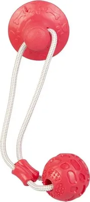 Produktbild von Hundespielzeug - Spielball mit Seil - ca. 39 cm
