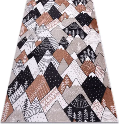 Produktbild von Teppich FUN Tops für Kinder, Berge, Gipfel creme Mehrfarben 160x220 cm