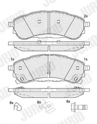 Produktbild von JURID Bremsbeläge Satz Hinten für FORD RANGER (TKE) 574132J