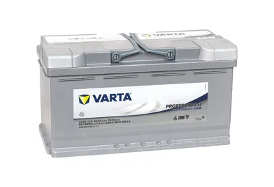 A VARTA Professional AGM car battery is shown against a white background.