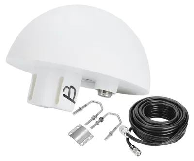 Image de Antenne satellite ISA190 pour usage maritime et automobile, à mât fixe, compatible avec les modèles Iridium 9500, 9505, 9505A, 9555 et 9575