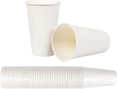 Zdjęcie produktu dla Heku, 50 jednorazowych papierowych kubków, 0,3 l, wykonanych z celulozy, powlekanych, przyjaznych dla środowiska