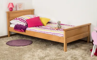 Produktbild von Kinderbett / Jugendbett Wooden Nature 141 Buche massiv natur - 90 x 200 cm (B x L)