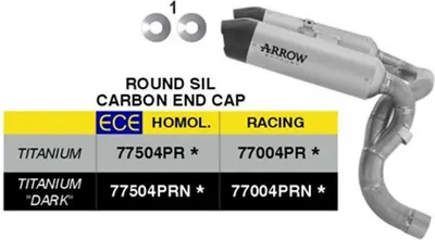 Obrázok produktu pre ARROW Okrúhly výfuk Slip-On schválený pre Ducati Panigale V2/V2S