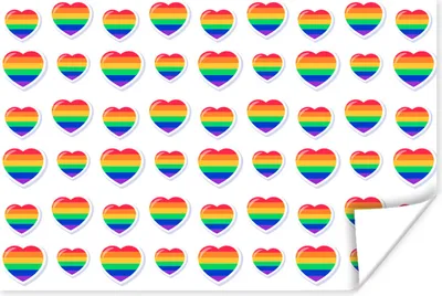 Produktbild von MuchoWow® Poster Stolz - Muster - Liebe 180x120 cm - Fotoplakat