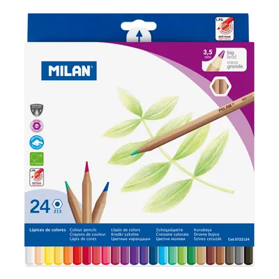 Zdjęcie produktu dla Kredki ołówkowe metalizowane 24 kolory Milan
