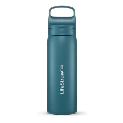 Produktbild von LifeStraw Wasserfilterflasche Go 2.0 Laguna Petrol Edelstahl isoliert 500 ml-Blau