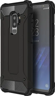 Produktbild von Mobigear Outdoor  Samsung Galaxy S9 Plus Hülle Hardcase Backcover Stoßfest - Schwarz