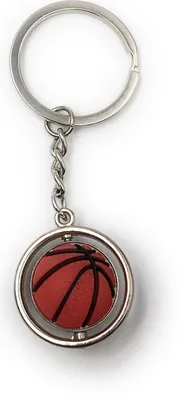 Produktbild von Onwomania Schlüsselanhänger Basketball drehbar Mannschaftssport Ball Mannschaft Metall Anhänger Charm