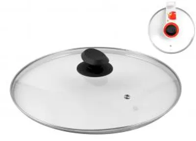 Immagine prodotto di HOMe Coperchio In Vetro Bordo Inox Cm28