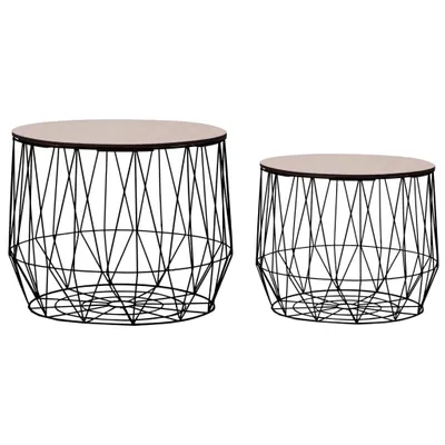 Image de Tables basses 2 pcs. noir