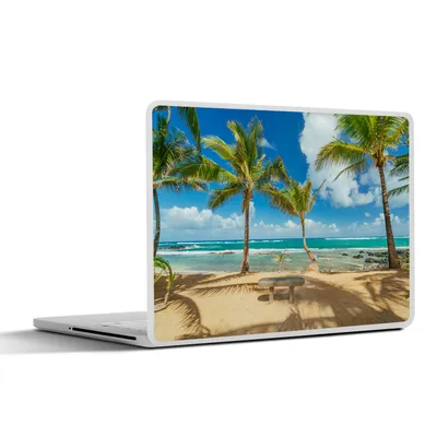 Produktbild von MuchoWow® Laptop Aufkleber Sticker Cover Palmen am Kuau Cove Beach in Maui 30x22 cm - Laptop-Sticker