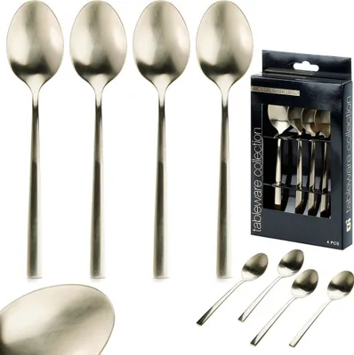 Produktbild von Teelöffel Kaffeelöffel kleine Löffel aus Edelstahl Gold goldfarben 4 Stk.