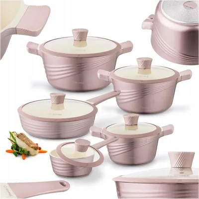 Produktbild von Starke Pro Naturale Rose Gold Induktion Kochtopf-Set 10-teilig