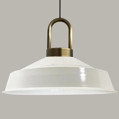 Produktbild von Pendelleuchte Asletl-Lock Hängelampe aus Metall Ø40 cm Weiß Lampe
