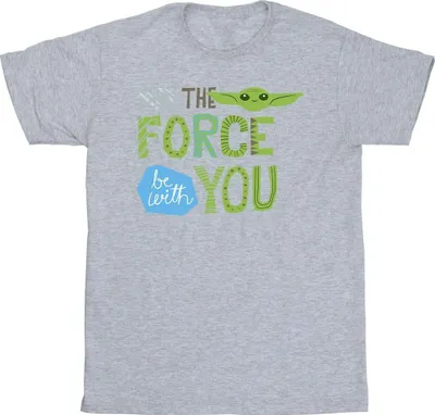 Produktbild von Star Wars - "The Mandalorian May The Force Be With You" T-Shirt für Herren BI47224 (4XL) (Grau)