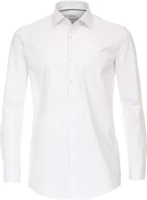Produktbild von VENTI Herren Businesshemd Langarm Kent Modern-Fit Jerseyflex Weiß 43