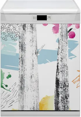Obrázek produktu pro Dekorativní magnetická podložka do myčky 60x70 cm Magnet do myčky - Forest Abstract