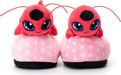 Produktbild von Corimori Miraculous Ladybug Plüsch-Hausschuhe Kwami "Tikki"  34-44
