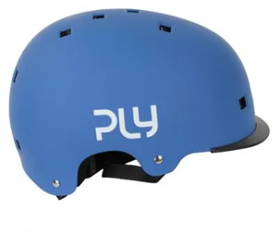 Imagen del producto de Casco para bicicleta Ply Kinderhelm, color azul, diseño sencillo, talla 59-61 cm
