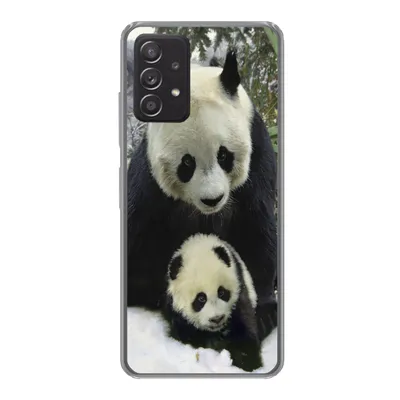 Produktbild von MuchoWow® Handyhülle Schutzhülle Hülle für Samsung Galaxy A53 5G Panda - Jungtier - Schnee Silikon Softcase Handy Hülle - Schutzabdeckung