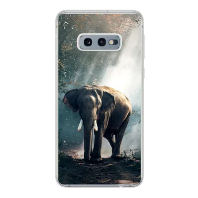 Produktbild von MuchoWow® Handyhülle Schutzhülle Hülle für Samsung Galaxy S10e Elefant - Tiere - Licht - Wald - Natur - Wildtiere Silikon Softcase Handy Hülle - Handy