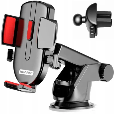 Immagine prodotto di Supporto per telefono da auto, regolabile, compatibile con parabrezza e griglia del radiatore