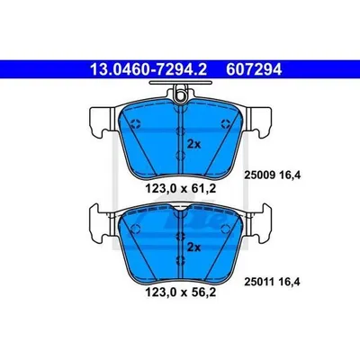 Produktbild von ATE 13.0460-7294.2 Bremsbeläge Satz Hinten für VW Golf VII Schrägheck (5G1, BQ1, BE1, BE2) Passat Variant (3G5, CB5) Golf VII Variant (BA5, BV5)