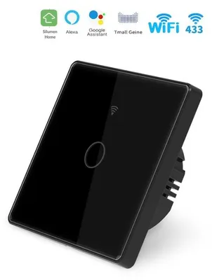 Produktbild von WLAN-fähiger, berührungsempfindlicher Wandtaster, Schwarz - Silumen Home