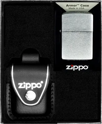 Produktbild von Feuerzeug-Set  ZIPPO  CHROME BRUSHED ARMOR Geschenk No3