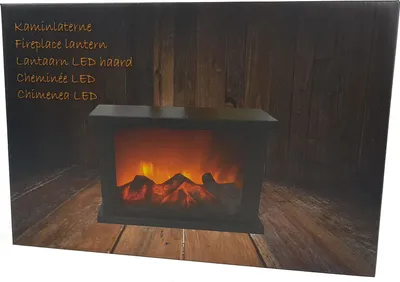 Immagine prodotto di Lanterna camino 30x20x11,5 cm con fiamme LED danzanti
