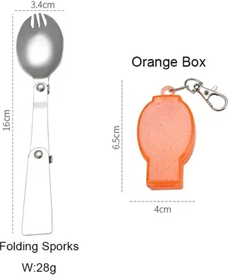Produktbild von Campingbesteck Reisebesteck Outdoor Gabel Messer Löffel Feldbesteck Edelstahl