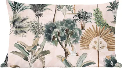Produktbild von MuchoWow® Zierkissen Sofakissen Wohnzimmer Dekokissen 50x30 cm Blätter - Monstera - Dschungel - Tropisch - Wohnzimmerdekoration - Polster mit Photo