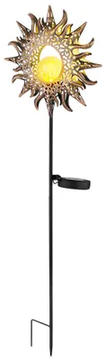 Produktbild von LED Solar-Steckleuchte, Sonne, Crackle-Glas, rost, H 81,5 cm