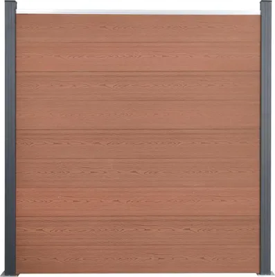 Produktbild von vidaXL Zaunelement-Set Braun 180x186 cm WPC
