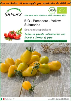 Immagine prodotto di SAFLAX Garden in the bag -- Pomodoro - Yellow Submarine - 10 semi - Solanum