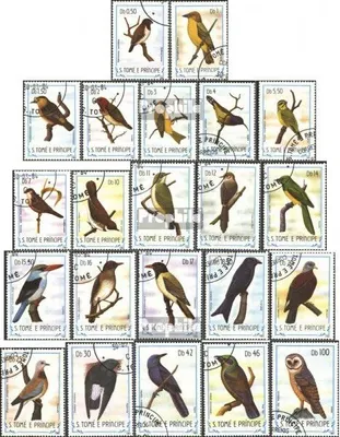 Produktbild von Briefmarken Sao Tome e Principe 1983 Mi 879-900 (kompl.Ausg.) gestempelt Vögel