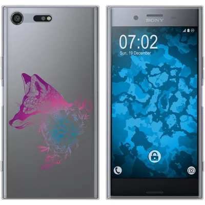 Produktbild von PhoneNatic Case kompatibel mit Sony Xperia XZ Premium Silikon-Hülle Floral Fuchs M1-6