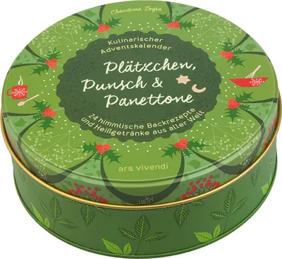 Produktbild von Adventskalender Plätzchen, Punsch & Panettone - 24 himmlische Backrezepte und Heißgetränke aus aller Welt