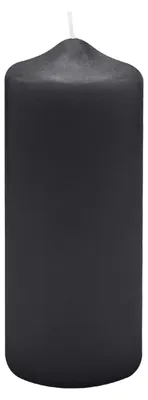 Produktbild von Spitzkopf Stumpen Kerzen Schwarz 15 x Ø 5 cm, 12 Stück