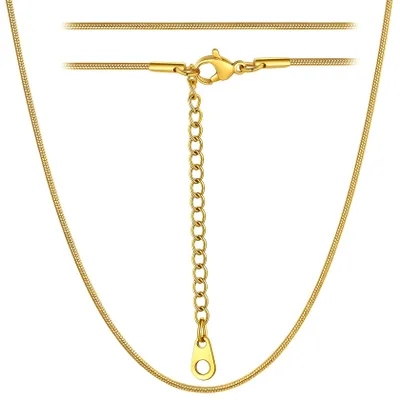 Produktbild von ChainsHouse Halskette Damen Goldkette für Damen Schlangenkette Edelstahl Frauen
